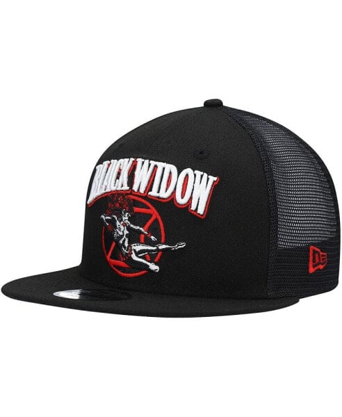 Men's Black Black Widow Retro Meshback 9FIFTY Snapback Hat