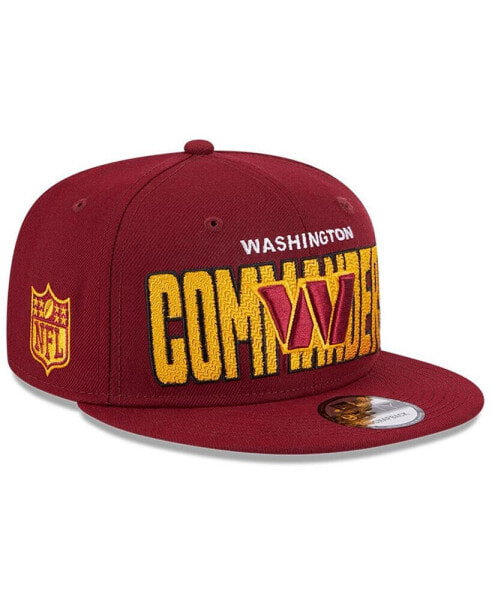 Men's Burgundy Washington Commanders 2023 NFL Draft 9FIFTY Snapback Adjustable Hat