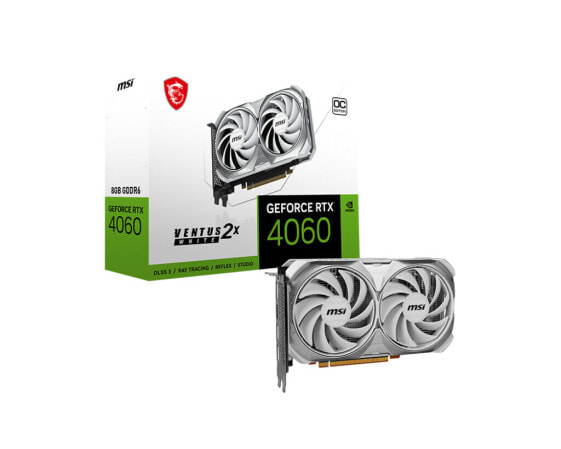 MSI GeForce RTX 4060 Ventus 2X White 8G OC - Graphics card - 8,192 MB