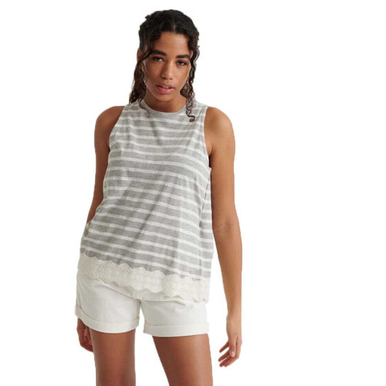 SUPERDRY Lace Mix sleeveless T-shirt