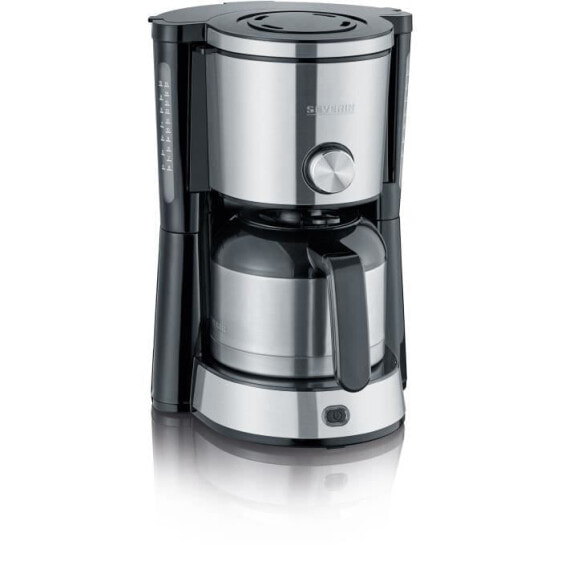Кофеварка фильтрованная Severin KA4845 TypeSwitch 8 чашек, емкость: 1 л, мощность: 1000 Вт, нержавеющая сталь / черный