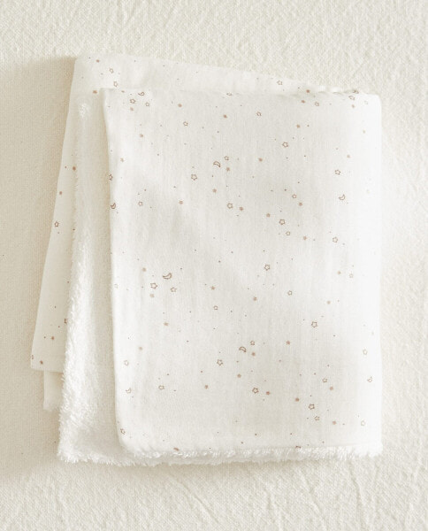 Children's muslin towel with stars