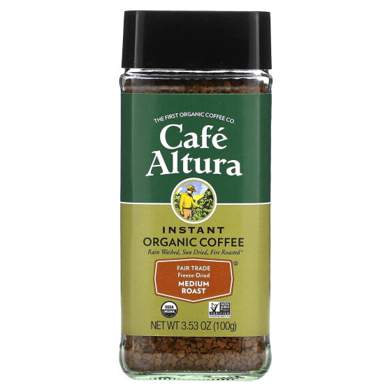 Кофе растворимый декофеинизированный Cafe Altura Instant Organic Medium Roast 100 г