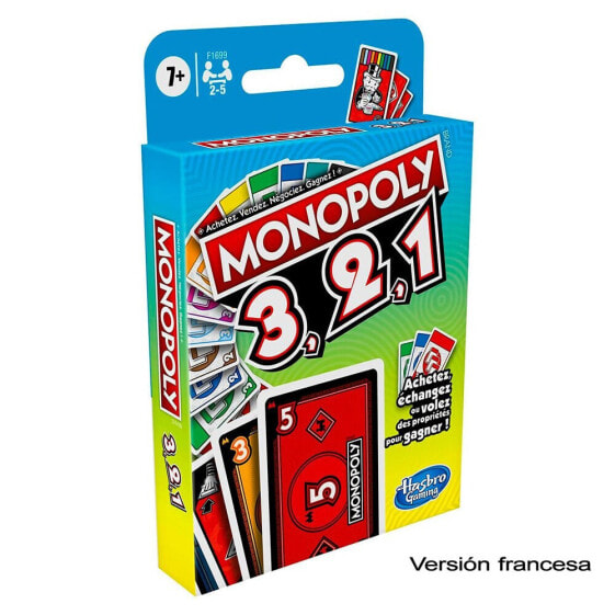 HASBRO GAMING Cards Monopoly 3-2-1 In French Board Game