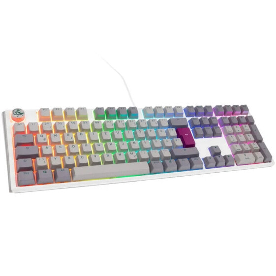 Ducky One 3 Mist Grey Gaming Tastatur, RGB LED - MX-Silent-Red