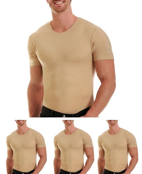 Men's Big & Tall Insta Slim 3 Pack Compression Short Sleeve Crew-Neck T-Shirts