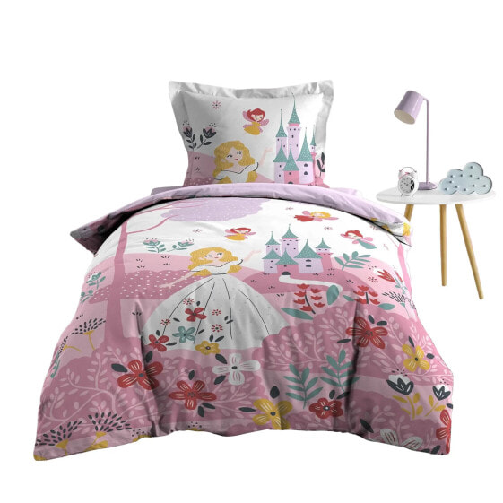 Комплект постельного белья Dynamic24 Принцесса, розовый, двуспальный 140x200см