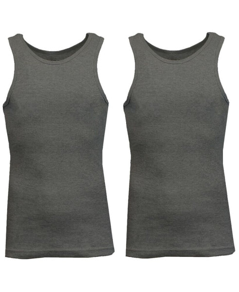 Men's Famous Heavyweight Ribbed Tank Top, Pack of 2