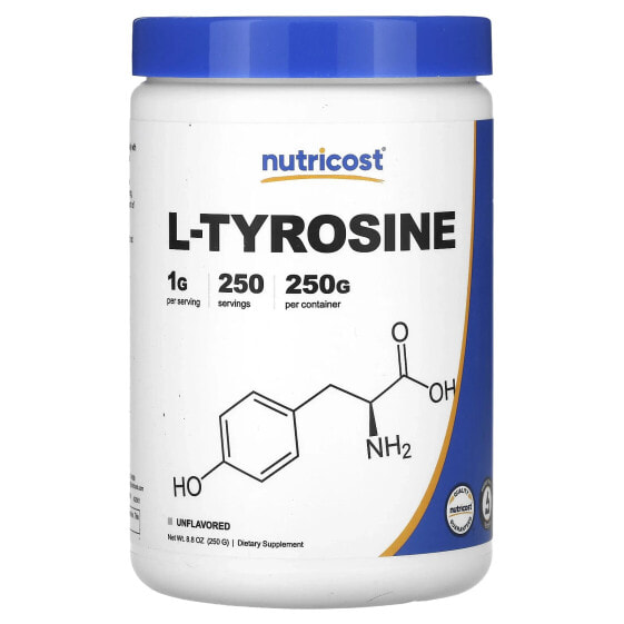 Nutricost, L-тирозин, без добавок, 250 г (8,8 унции)