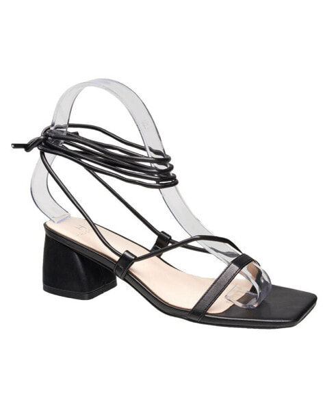 H Halston Women's Lace-Up Dress Sandals