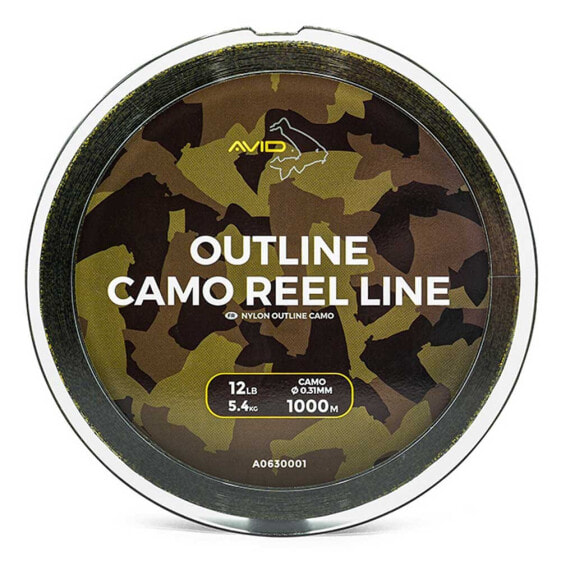 Флюорокарбоновая леска для рыбалки AVID CARP Outline Camo 1000 м