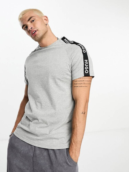 Hugo Bodywear sporty logo t-shirt in grey 