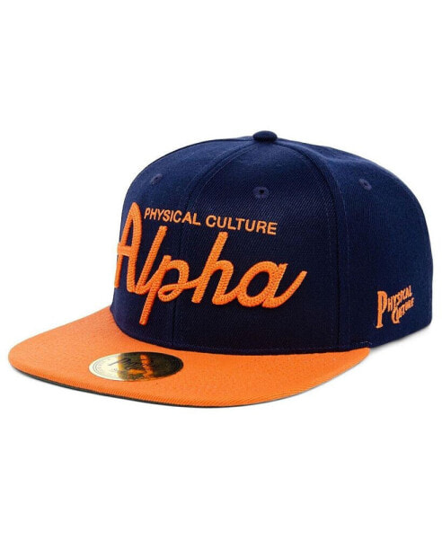 Головной убор с петлей настроения Physical Culture для мужчин Navy Alpha Club Black Fives Snapback Hat