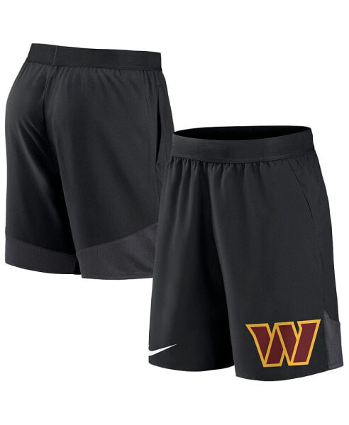 Men's Black Washington Commanders Stretch Performance Shorts