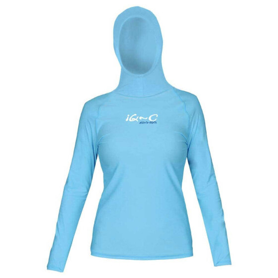 IQ-UV UV 300 Hooded Long Sleeve T-Shirt Woman