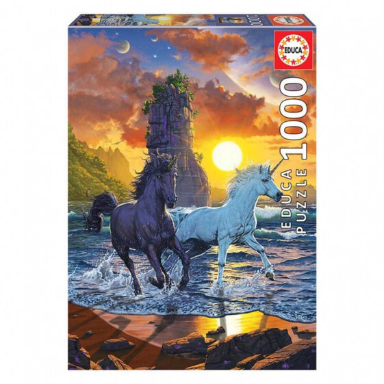 EDUCA BORRAS 1000 Pieces Unicorn Pieces On The Beach Puzzle