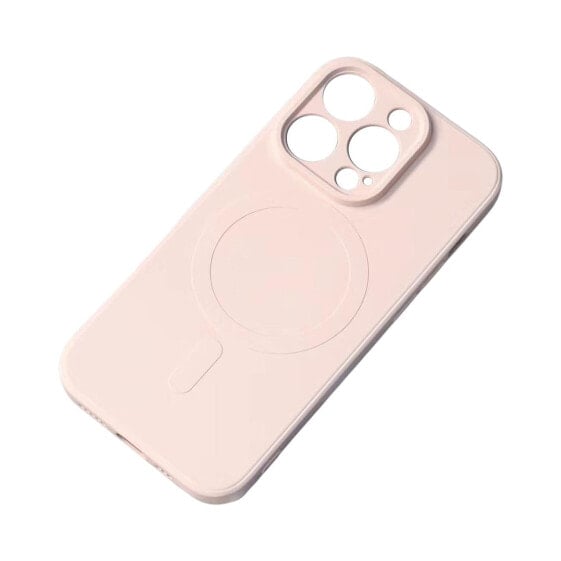 Чехол из силикона с технологией MagSafe для iPhone 15 Pro Max Silicone Case кремовый