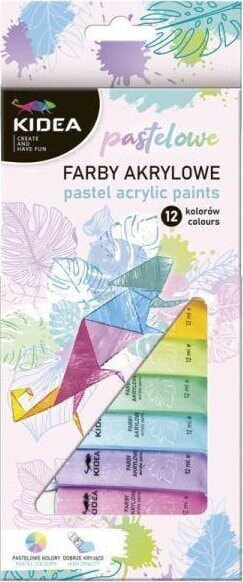 Derform FARBY AKRYL 12KOL 12ML PASTEL W TUB DERF KIDEA