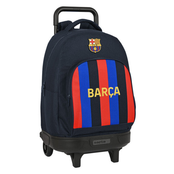Детский рюкзак с колесиками F.C. Barcelona Темно Бордовый Темно Синий 33 x 45 x 22 см