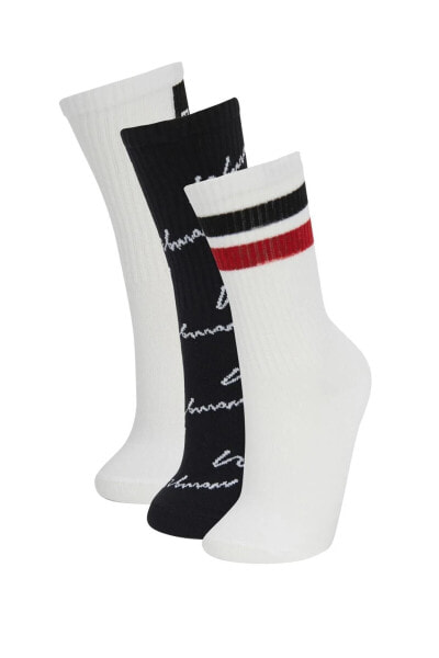Носки Defacto White Printed Socks T7537AZ21SP