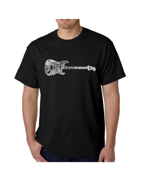 Men's Word Art T-Shirt - Rock Guitar Body Word Art