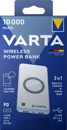 Power Bank VARTA 57913 10000 mAh Lithium Polymer Quick Charge 3.0 Wireless charging 3.7 V 18 W