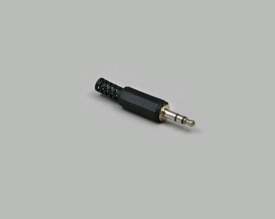 BKL Electronic 1107003 - 3.5mm - Black,Metallic - Male - Straight - Brass,PVC,Polyoxymethylene (POM) - Nickel