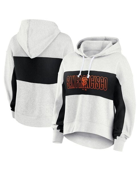 Women's Oatmeal San Francisco Giants Up for It Fleece Pullover Hoodie