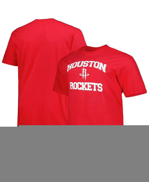 Men's Red Houston Rockets Big and Tall Heart and Soul T-shirt