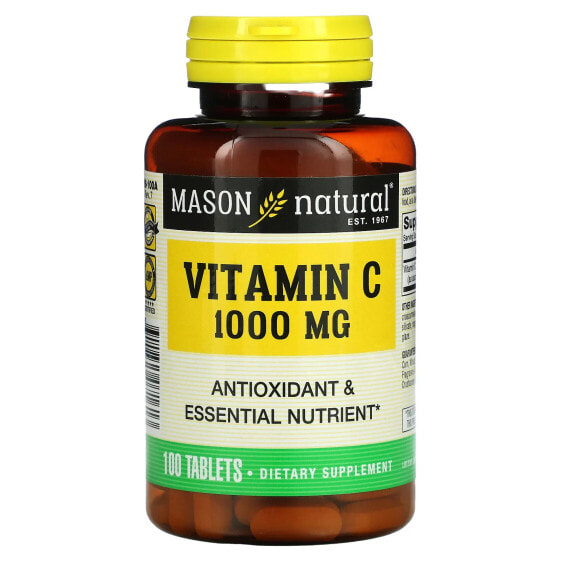 Витамин C с шипами розы и биофлавоноидами, 500 мг, 90 таблеток, от гриппа и простуды, Mason Natural