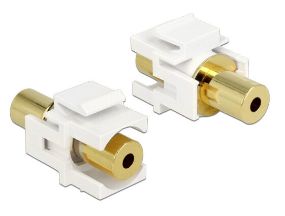 Delock 2x3.5 mm - Gold - White - 3.5mm - 3.5mm - Gold - 22.3 mm - 36.3 mm