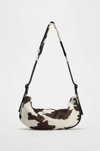 ANIMAL PRINT OVAL HANDBAG