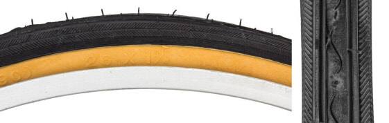 Sunlite K40 Road/Hybrid Bike Bicycle Tire 26x1-3/8 Black/Gum Wire Bead 590 ISO