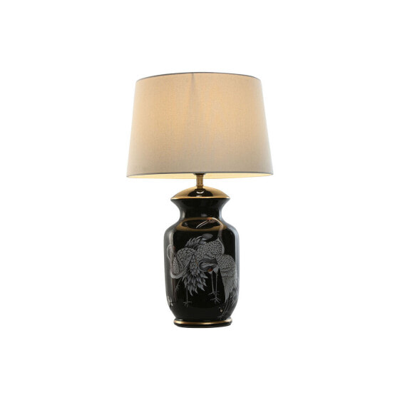 Desk lamp Home ESPRIT Black Golden Ceramic 50 W 220 V 40 x 40 x 70 cm