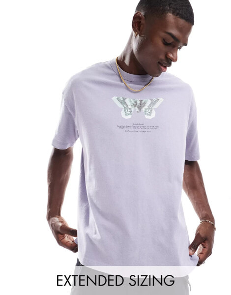 ASOS DESIGN oversized t-shirt in heavyweight 220gsm washed lilac