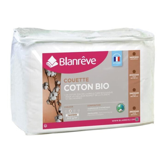 BLANREVE Gemigte Bettdecke aus Bio-Baumwolle - 300 g / m - 200 x 200 cm
