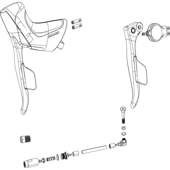 Тормозной комплект гидравлических тормозов SRAM Red Etap с гайкой для компрессии шланга, 5 штук