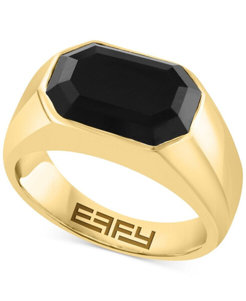 EFFY® Men's Onyx Ring in 14k Gold-Plated Sterling Silver