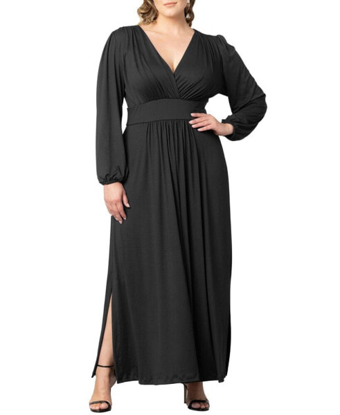 Women's Plus Size Kelsey Long Sleeve Maxi Dress