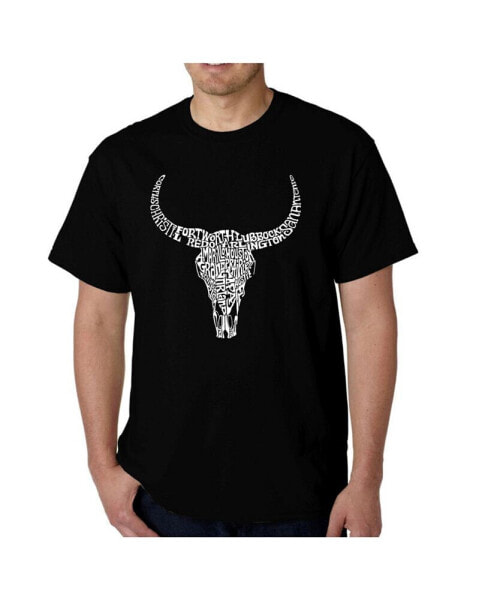 Men's Word Art T-Shirt - Texas Skull