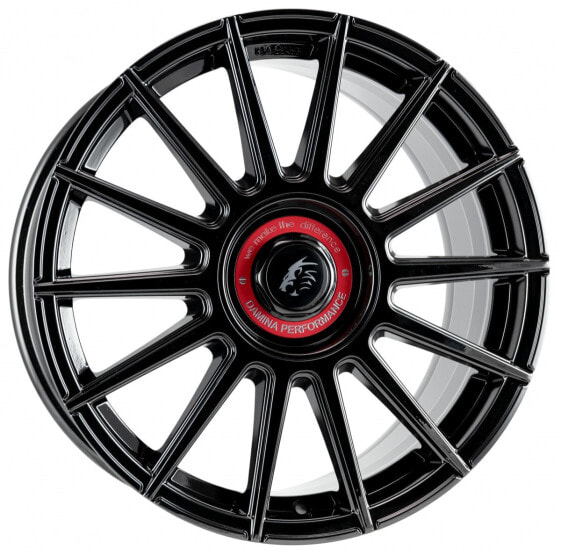 Колесный диск литой Damina Performance DM09 black - Inlay red 8.5x19 ET45 - LK5/112 ML72.6