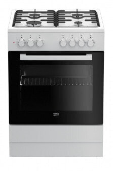 BEKO FSE62120DW - Freestanding cooker - Black,White - Rotary - White - Top right / left - Gas