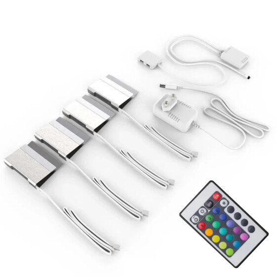 LED Glasbodenclip mit Farbwechsel 4 Stk.