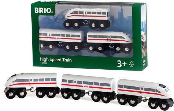 BRIO Bahn 33748 Quick Train with Sound, Wood, 3 Pieces