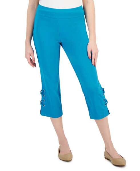 Petite Side-Lace-Up Capri Pants, Created for Macy's