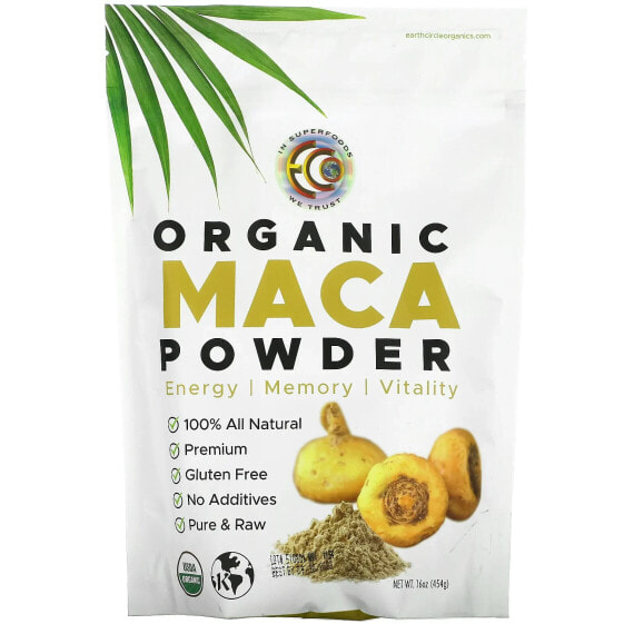 Суперфуд органический Earth Circle Organics Maca Powder, 454 г