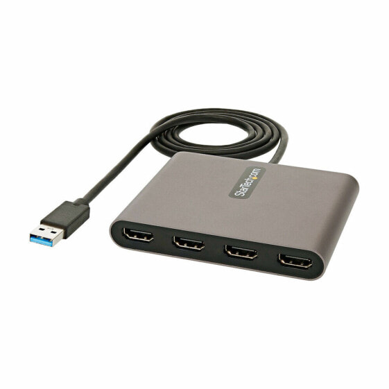 Адаптер USB 3.0 — HDMI Startech USB32HD4 Чёрный Серый Разноцветный 1 m