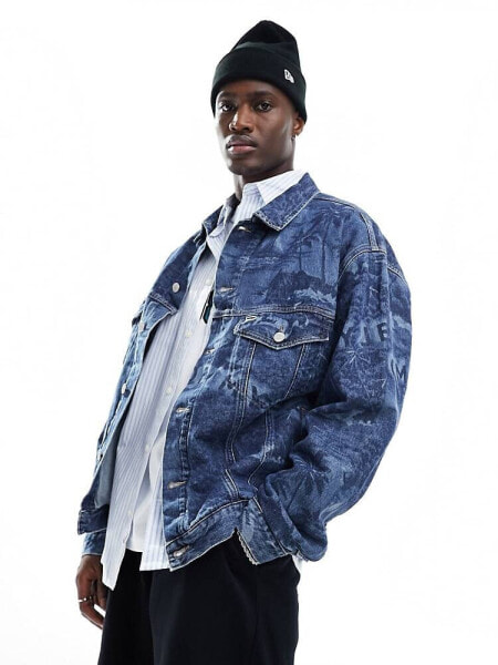 Tommy Jeans Aiden oversized trucker jacket in mid wash