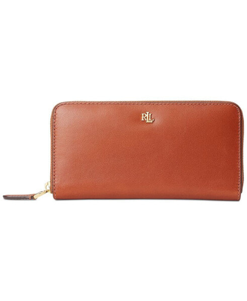 Women's Full-Grain Leather Large Zip Continental Wallet