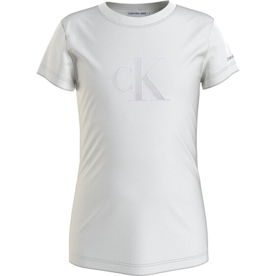 CALVIN KLEIN JEANS Metallic Monogram Slim short sleeve T-shirt